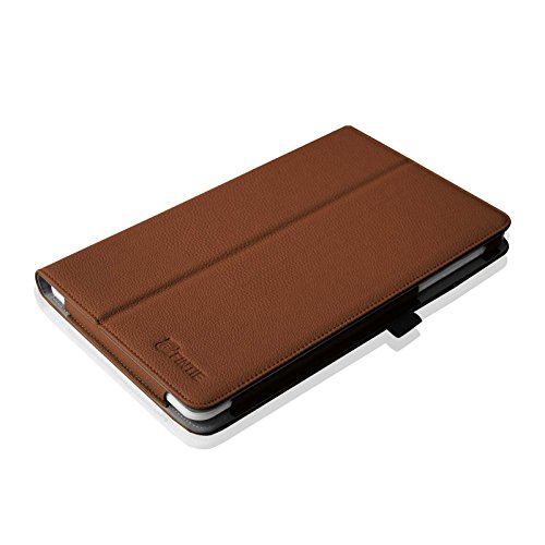 Fintie Odys Ieos Quad white Edition X610092 / Ieos Quad Pro Office Edition (10,1 Zoll) Tablet-PC Hülle – Slim Fit Folio Kunstleder Schutzhülle Cover Tasche mit Ständerfunktion und Stylus-Halterung, Braun - 9