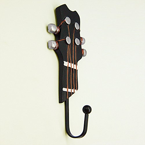 Vejaoo 3 Stück Gitarre Geformt Metall Wand Haken Vintage Handtuch Coat Wandhalter Kleiderbügel Haken - 3