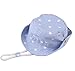 Produktbild qchomee Denim Baumwolle Hat sterne Breite Krempe Bucket Hat winddicht Kinn Gurt faltbar Reise Beach Sun Schutz Hat verstaubarer Urlaub Camping Angeln Hat Verstellbare Kappe für Mädchen Jungen 3–8 Jahre, hellblau, Children recommend age 3-8Years