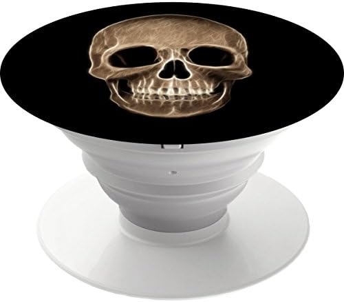 Multi-Function Pop Out Phone Grip and Stand, Socket Mobile Holder for your Phone &amp; Tablet - human skull halloween x ray skeleton gel