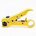 Produktbild Ouken Stripperin Drahtschneider für Runde flach UTP Koaxial-Kabel abisolieren Universal Tool gelb 1pc.