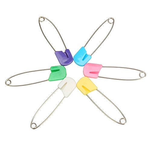ZUOYETY 30 Pack Baby Infant Kids Nappy Diaper Pins Plastic Head Locking Cloth Secure Hold Clip Mixed ColoredZUOYETY 30 Pack Baby Infant Kids Nappy Diaper Pins Plastic Head Locking Cloth Secure Hold Clip Mixed Colored