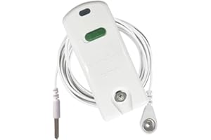 RIQINXIN Grounding Continuity Tester for Grounding Products, Mats, Sheets, Pads, Wrist Bands, Blankets, Pillow Case Use to Test Effectiveness of Earthing Connected Products with 15ft Grounding Cord