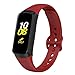 Produktbild Glowjoy Armband für Samsung Galaxy fit,Weich Silikon Ersatzband Fitness Sport Armbänder Damen Herren Langlebig Silikonband Sportarmband Verstellbares Uhrenarmband für Sport Reise (Rot)
