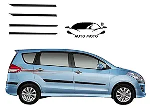 AUTO MOTO Side Full Black Color Door Beading Door Cladding Protector Compatible for Maruti Suzuki Old Ertiga - Set of 4