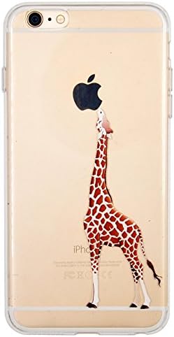 iPhone 6 Plus Case, Offly Transparent Flexible Silicone TPU Protective Case, Creative Fantasy Pattern for Apple iPhone 6 Plus / 6S Plus - Giraffe