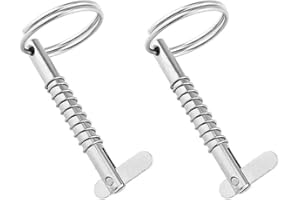 Asudaro 2 Piezas De Pasadores De Resorte Marinos De Acero Inoxidable, Pasadores De Liberación Rápida De Acero Inoxidable 316 De Grado Marino De 5 MM, Para Bisagras De Cubierta Superior De Buque