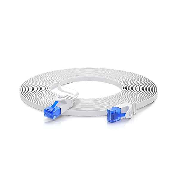 deleyCON 0,25m CAT6 Cable de Red Plano Cable de Cinta de 1,5mm U-UTP RJ45 - Cable de Conexión UUTP para DSL LAN… - Image 4