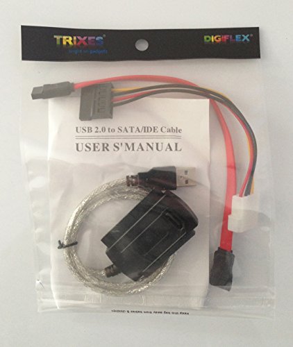 DIGIFLEX USB-Konverter Adapterkabel für 2,5″/3,5″ SATA/IDE Festplattenlaufwerke - 6