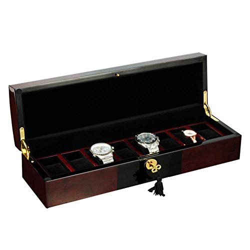 Preisvergleich Produktbild ACZZ Schmuck-Aufbewahrungsbox-Armband-Vitr... Mit 8 Gitternetzgitter Abschließbarer Metallverschluß,A,Box