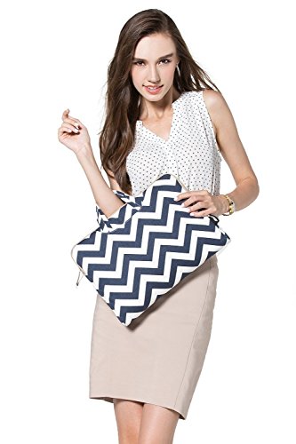MOSISO Chevron Segeltuchstoff Hülle Sleeve Aktentasche für 15-15,6 Zoll MacBooks, Laptops Farbe: Blau - 6