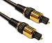 Produktbild Cable Mountain 1 m vergoldet Lichtwellenleiter Toslink Optisches Kabel mit Gold Effekt Gehäuse