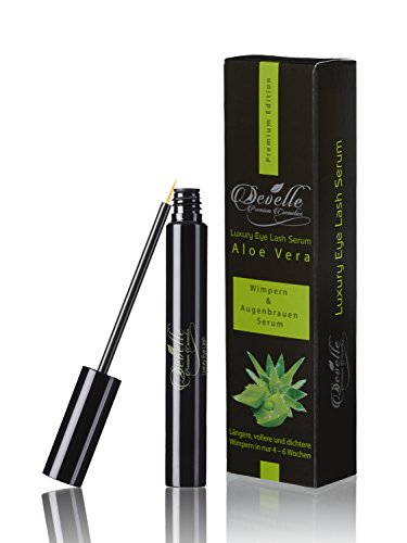 Wimpernserum & Augenbrauenserum mit ALOE VERA 4 ml. | Ohne PROSTAGLANDINE | Wimpernbooster | Wimpern Booster | Develle Luxury Eye Lash Wimpern-Serum | Wimpern Activating Serum | Wimpernwachstums-Serum | Wimpernverlängerung - 6