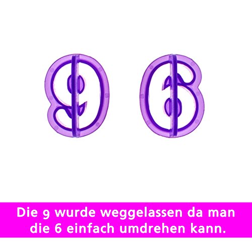 Anpro Ausstechformen, Fondant Ausstecher, Auswerfer, Stempel mit Buchstaben,Zahlen, Sonderzeichen. Tortendeko, Kuchendekorationsset für Fondant, Kekse, Kuchen, Torte, Gelee, Desserts, 40 teilig - 5