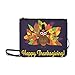 Produktbild WYYWCY Nette Türkei Bunte Federn Thanksgiving Benutzerdefinierte hochwertige Nylon Slim Clutch Crossbody Tasche Umhängetasche