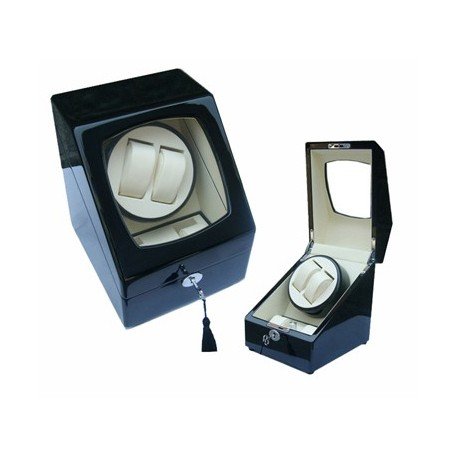 Preisvergleich Produktbild Uhrenbeweger Uhren (1 Motor 2 Uhren) black-cream