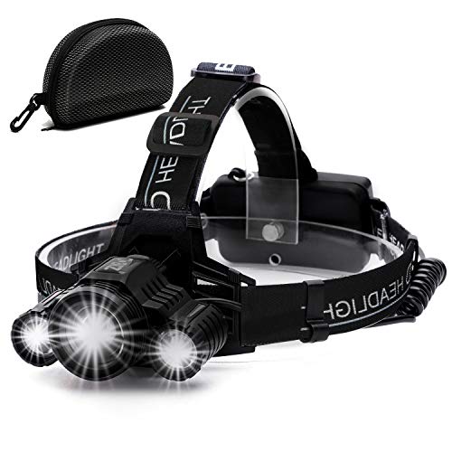 Cobiz Torcia Frontale LED USB Ricaricabile, Zoomable Lampada da Testa IPX6 Impermeabile Leggero Luce Frontale, per Running Campeggio Bici Pesca Ciclismo