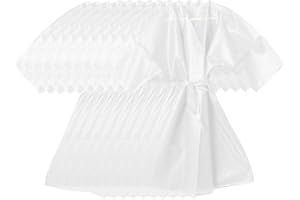 ALTÉAX Kimono Desechable con Cinturón para Esteticista, Peluquería y Centros Estéticos TNT Blanco de 10 Piezas
