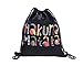 Produktbild Hanessa Jutebeutel - schwarz Hakuna Matata abstrakt - mit lustigem Spruch Aufdruck Sportbeutel lustige Sprüche Tüte Rucksack Beutel Tasche Gym Bag Hipster Fashion Sport-Tasche Einkaufs-Tasche RU-297
