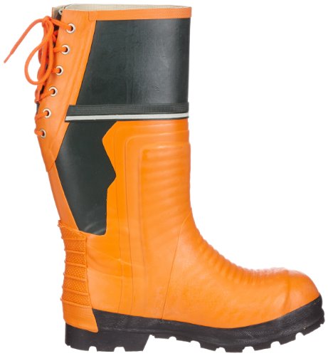 Schnittschutz-Gummistiefel, Schnittschutzklasse 2 (=24m/s), CE 0321, EN ISO 20345, Farbe: orange, verschiedene Größen - 6