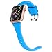 Produktbild Moretek Armband Kompatibel für Apple Watch,Sport Silikon Ersatz Atmungsaktives Uhrenarmbänder für Apple Watch Series 1 2 3, 38mm, 42mm Nike+, Sport, Edition für Frauen Männer Ersatzband (38mm, Blue)