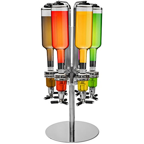 TecTake Getränkeportionierer für 6 Flaschen Bar Butler Tischständer 4cl - 2