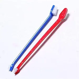 PSK Dental Grooming Washing Tooth Brush for Dogs, Cats and Other Pets (2 in 1) Set of 2