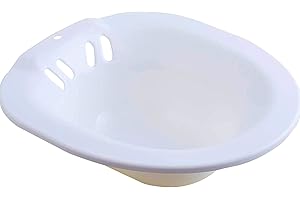 DMSELL Sitz Bath for Toilet,Seat Sitz Bath Basin for,Pregnant Women,Postpartum Care, Fits Universal Toilets and Commode Chair.(White)