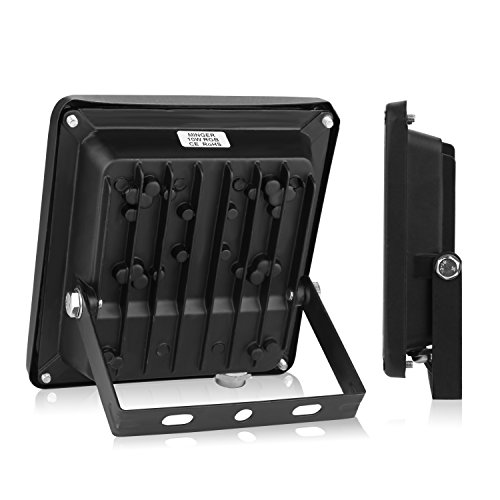 Minger LED Fluter RGB 10W Strahler Außen Mit 24 Tasten Fernbedienung, 16 Farbwechsel, Wasserdicht IP66 Spotbeleuchtung Garten Stimmungslichter - 4