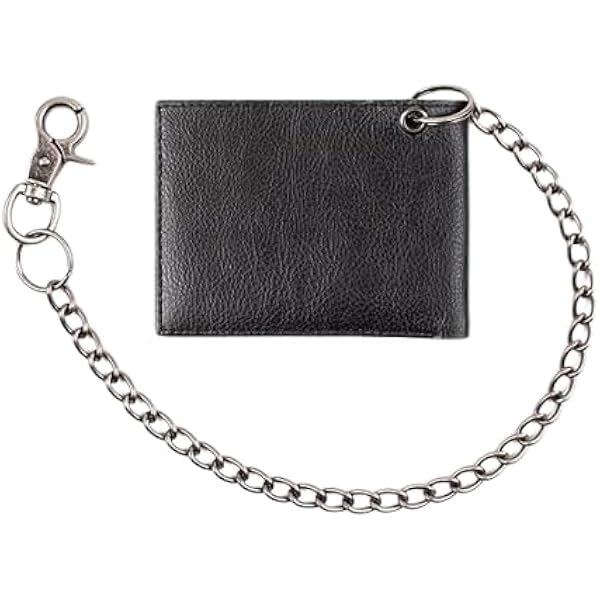 Buy Sam's Design Genuine Leather Mens Chain Wallets RFID Blocking