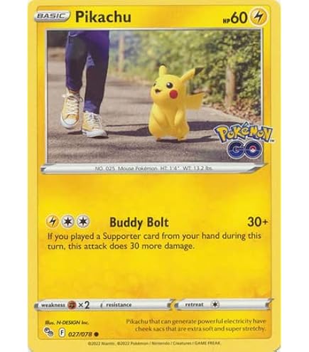 THE POKEMON COMPANY – Carte Unique PIKACHU 052/196 – Extension Origine Perdue – Carte à Collectionner Officielle