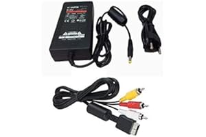 DARLINGTON & Sohns Kit d'Accessoires pour Playstation 2 Slim PS2 - Adaptateur AC, Câble TV, Câble de Charge et d'Alimentation
