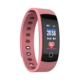 DJym Fitness Tracker Wasserdicht Activity Tracker mit Heart Rate Blood Pressure Monitore! IP67 Wasserdicht Smart Armband-Pedometer Wristband Smart Watch für Kinder Frauen und Männer,Pink