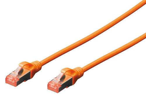 DIGITUS Professional DK-1644-005/OR Patchkabel / Netzwerkkabel, SFTP/PIMF, CAT6, LSOH, Cu, AWG 27/7, Länge 0,5m, Farbe orange