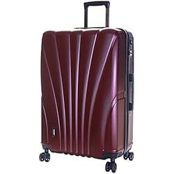 Karabar Valise Rigide Grande Taille XL Bagage à roulettes pivotantes de qualité supérieure avec Serrure TSA intégrée 76 cm 4,5 kg 100 Litre 4 Roues, Seashell Rouge
