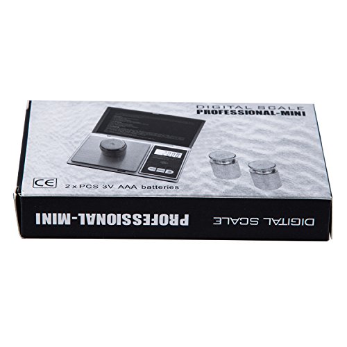 SODIAL (R) Digitale Taschenwaage 500 g x 0.1 g fuer Laborchemikalien, Schmuck, Diamanten, Edelsteine, Gold, Silber, Muenzen, Gewuerze, Schiesspulver, Umschlaege, Lebensmittel, Ernaehrung usw. – schwarz - 8