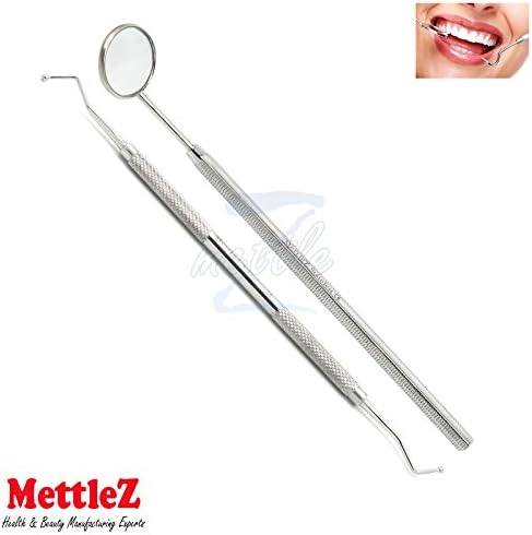 MettleZ Dental Composite Instruments Mouth Mirror &amp; Handle, Ball Burnisher Filling Tools