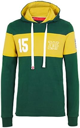 Front Up Rugby, Men's South Africa Jersey Hoodie - Mid Green/Yellow