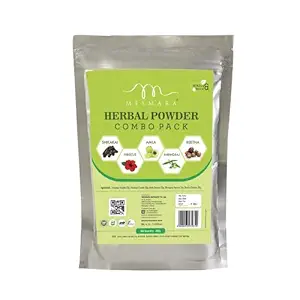 Mesmara Herbal Combo Pack of Amla, Reetha, Shikakai, Bhringraj and Hibiscus Powder for Hair 50g x 5 ? 250g