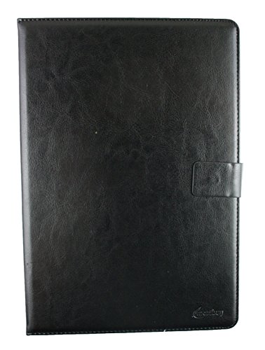 Emartbuy® Wortmann Terra Pad 1004 10.1 Zoll Tablet PC Universalbereich ( 10 – 11 Zoll ) Schwarz PU Leder Multi Angle Exekutiv Folio Mappen Kasten Abdeckung mit Kartensteckplätze + Eingabestift - 3