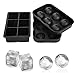 Produktbild Ice Cube Tablett Combo Formen 2/Set, 100% Lebensmittelqualität Silikon Kugel/Runde Ice Ball Maker &, quadratisch, groß, Formen, BPA-frei und Recht einfach zu entfernen von Form