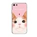 Produktbild iPhone 7/7 plus / 8/8 plus Hülle, Nette Katze TPU Gummi Weiches flexibles Silikon mit PC Rückseite Einzigartiges kühles reizendes Geschenk Kitty-Mobiltelefon-Abdeckung für Apple iPhone 7 iPhone 7 plus (Pink Katze-Iphone 7/8)