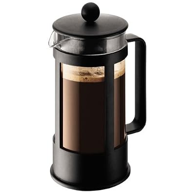 Bodum 1783-01 Kenya Cafetière à Piston 3 Tasses 0.35 L Noire