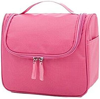 Yrlehoo Portable Makeup cosmeticbag cosmetic washbag Toiletry Bags toiletbag Cosmetic Bags travel bag with Hook Organizer, pink (size:23x20x10.5 cm)