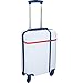 Produktbild JEMIDI Handgepäck Trolley - 31 Liter in tollen Trendfarben!!! Boardcase Reise Koffer Hartschale Cabin Bordgepäck Bag Bord (Weiss/ Blau)