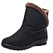 Produktbild MYMYG Damen Schneestiefel Winter Wasserdichte Short Schneeschuhe Schuhe warme Schuhe Schlüpfen Stiefeletten Wildleder Warme Plüsch Gefüttert Winterstiefel