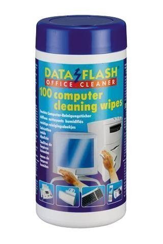Data-Flash Reinigungsmittel PC-Reinigungstücher [feucht] Spenderbox 100er
