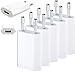 Produktbild 5x Original Lanboo® 220V USB Netzteil Stecker Strom Adapter Reiseladegerät für iPhone, Samsung, HTC, Microsoft, Universal 1A / 1000mA - Weiss