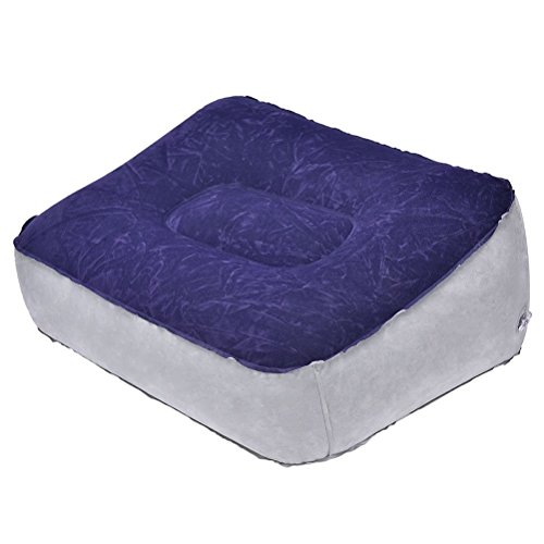Almohada hinchable reposapiés, para viajes en avión, oficina y casa. Para levantar los pies y relajarse, reduciendo la vena profunda. De 37YIMU.