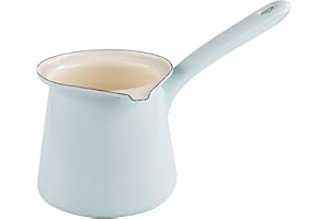 Riess, 0445-006, caffettiera classica, colorato/pastello, colore turchese, capacità 0,75 litri, altezza 10,5 cm, smalto, induzione